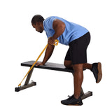 HolaHatha Home Gym Steel Workout Bench for Barbell, Weight Lifting, and Exercise, Black HolaHatha