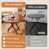 Expandable Round Drop Leaf Dining Table - Space-Saving Folding Dining Table for Smals, Multifunctal Kitchen & Dining Room Fur, Cact Design for Easy Sto