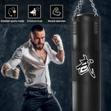 Mesetast Punching Bag for Adults, 4ft Heavy Boxing Bag Set with 12oz Boxing Gloves, MMA Karate Kickboxing Boxing Home Gym Martial Art - Unfilled MESETAST