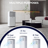 COSTWAY Portable Air Conditioner, 10000 BTU AC Cooling for Room Spaces up to 350sq.ft, with Remote Control