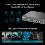 TP-Link TL-SX1008, 8 Port 10G/Multi-Gig Unmanaged Ethernet Switch