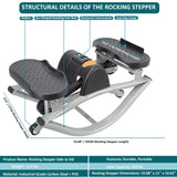 WIKONALK Portable Rock Stepper Side to Side,Low Impact Rocking Steppers for Exercise at Home with Resistance Bands and Non-Slip Mat,Rock Stepper Exercise Equipment for Apartment,Living Room