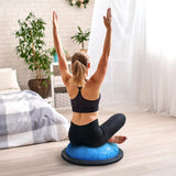Ativafit Balance Ball Half Exercise Ball Balance Trainer Inflatable Yoga Ball for Home Gym Workouts Core Strength Fitness Half Ball with Resistance Bands, Pump, Support to 660 lbs ATIVAFIT