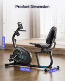MERACH Recumbent Exercise Bike for Home with Smart Bluetooth and Exclusive App Connectivity, LCD, Heart Rate Handle, S08 Magnetic Recumbent Bikes, Black MERACH
