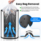 iTouchless 24 Gallon Large Sensor Trash Can with AC Adapter | Odor Filter