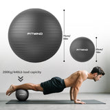 FITMIND Yoga Ball set-75cm&25cm(Black)