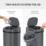 SensorCan 13 Gal Automatic Sensor Trash Can with Lid | Filter | AC Adapter