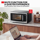 Toshiba Air Fryer Combo 4-in-1 Countertop Microwave Oven, Smart Sensor, Convection, Mute Function, Position Memory 13.6" Turntable, 1.5 Cu Ft, 1000W, Silver, ML-EC42P(SS)