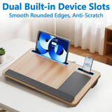 VUMBRX Lap Desk with Cushion, Fits Up to 17in Laptop Tray Wrist Rest Mouse