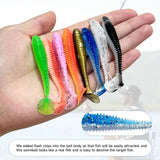 Soft Fishing Lures(96 Pcs), 2.7" Paddle Tail Swimbaits Soft Plastic Lures, Unique Vibrating Swim Action for Trout Crappie Walleye Sea Bass(96 Pcs, 8 Colors)