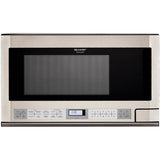 Sharp R1214TY 1.5 Cu. Ft. 1100W Over-the-Counter Microwave in Stainless Steel
