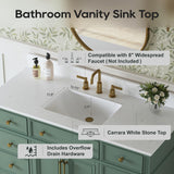 DELUXE LIVING 48" Bathroom Vanity with Sink, Fully Assembled, Sea Green