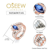 Oseew 2027 Women Senior Class Graduation Ring High School (Rose Gold)