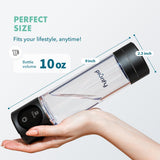 PIURIFY Hydrogen Water Bottle Generator - Up to 4100+ PPB Molecular Hydrogen Infusion - SPE/PEM Technology - Certified H2 Generator - Rechargeable - Extended Warranty - 10 oz (Black)