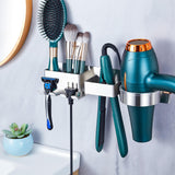 Oukimly Hairdryer Holder Wall Mounted Hair Straightener Holder, Blow Dryer Holder, Metal Hair Tool Organizer for Straighteners, Hair Dryer, Brush, Curling Iron (Silver)
