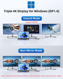 USB C Docking Station 4 Monitors, LIONWEI 13-in-1 USB C Hub for Laptop Mac