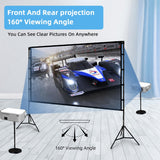 Projector Screen and Stand, 120 inch Portable Projector Screen Indoor Outdoor Projector Screen TOWOND