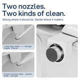 DIHAF Toilet Bidet with Dual Nozzle Spray,No Electric Bidet Attachment for Toilet with Adjustable Water Pressure,Easy Install Toilet Seat Bidet with Feminine Wash and Rear Wash,Suit for Tight Space