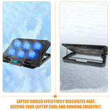 Inch Laptop Cooling Pad Stand with 6 Fans USB Powered Holder