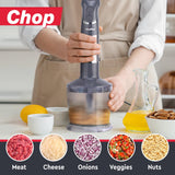 800W 4-in-1 Immersion Blender Handheld, 12 Speed Hand Mixer - Turbo Boost Mueller