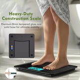 ZOETOUCH 560lbs Bathroom Scale for Body Weight Over 500 lbs, Accurate Digital Weighing Machine with Wide Platform 12.2" x 12.9", Large Backlit LCD Display,High Capacity for Heavy Duty Seniors