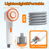 Portable Camping Shower, Camping Shower Pump with Filter, Shower Head with LED Light, Immersion Heater, Foldable Bucket, Summer Beach, Outdoor Camp Showering, Hiking, Pet Bath, RV Car Wash,Water Plant