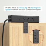 CCCEI 45W Per Side USB-C Desktop Outlet Station, Clamp Power Strip Surge Protector 4800J, Home Office Standing Desk Organizers and Accessories, 10FT 14AWG 15A Extension Cord, Switch, ETL Listing.