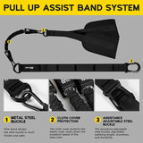 HOXWC Pull Up Assistance Bands 225lbs, Heavy Pull Up Bands, Resistance Bands for Pull Ups Working Out with Feet Rest, Pull Up Bar Bands Assistance Bands Strength Training Workout Equipment
