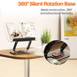 BYMECOST Acrylic Book Stand for Reading, 360°Rotating Book Holder, Black
