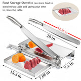 YOUMEHE 20 Inches - Stainless Steel Bone Cutter, 2 Sharp Blades-Replaceable blades, Meat Cutter for Frozen Chicken Fish or Steak, Manual Meat Slicer, Home and Commercial Cooking