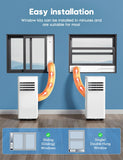 10,000 BTU Portable Air Conditioner, 3-in-1 AC Unit for 450 Sq.Ft Rooms With Cooling, Dehumidification & Fan Modes, Includes Remote Control, 24H Timer & Window Kit for Bedroom