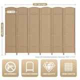 6 Panel Room Divider,6Ft Folding Privacy Screen,Tall - Extra Wide Foldable Panel Partition Wall Divider