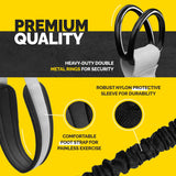 Pull Up Assistance Bands Set - 4 Heavy-Duty Pull Up Bands, Height Adjustable Strap & Comfortable Foot Strap - Stackable Pull Up Resistance Bands for Pull Ups (Gray)