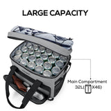 Cooler Bag 46-Can Insulated Soft Cooler Portable Cooler Bag 32L Lunch Coolers for Picnic, Beach, Work, Trip, Grey TOURIT