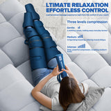 Air Compression Leg Massager with Heat - Ideal Christmas, Mother's Day and Father's Day Gifts for Men, Women, Dad, Mom - Relieves Foot and Knee Pain, Eases Varicose Veins, Cramps, Swelling and Edema