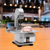 Pattosaey 650W Electric Meat Bandsaw Commercial Countertop Bone Saw Machine with Adjustable Blade, 0.78-4.33 Inch Cutting Thickness, Frozen Meat Cutter for Rib Beef Pork