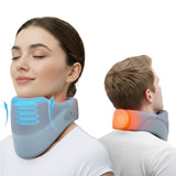 Yunari Cordless Neck Brace for Cervical Spine Posture Correction and Support, Patented Traction Device with Intelligent Adjust and Hot Compress, Neck Brace for Men and Women, （Gray, Medium）