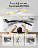 monTEK Monitor Wall Mount for 17-57" Ultrawide, 59.4 lbs, White