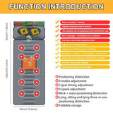 Heating Massage Mattress - Full Body Heat & Lumbar Compression, 9 Modes, Foldable Massage Mat for Pain Relief & Relaxation, Ideal for Home & Office Use