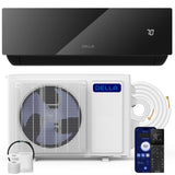 DELLA Umbra 9100 BTU Mini Split Air Conditioner, 20.5 SEER2 115V, Energy Efficient, Cools Up to 400 Sq.Ft, 0.76 Ton Heat Pump, Work with Alexa and Wifi,Ductless Inverter System,Pre-Charged,16.4ft Kit