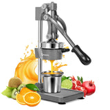 Shcazhcx Heavy Duty Cast Iron Pomegranate & Citrus Juicer, Extra Powerful Manual Hand Press, High Yield Lemon Orange Squeezer with Stainless Steel Cup, Commercial Grade Juice Press