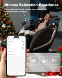 EASPEARL 2026 Massage Chair Full Body,Auto Extendable Footrest,53.15in SL-Track Zero Gravity Full Body Massage Chair with Heat,LCD Screen, Airbags, Bluetooth & APP Control, Shiatsu & Thai Stretch