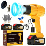Hand Held Leaf Blower Cordless with Batterys and Charger 990,000 RPM Small Portable Mini Turbo Jet Blower for Makita 18V Battery Electric Powered Lawn Car Yard Snow Patio Dust Tool(2 Battery)