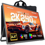 UPERFECT 24.5" 2K 240Hz Portable Monitor, 500 Nits Gaming Display