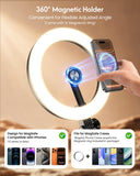Upgrade 10.5" Ring Light for Desk with Magnetic Phone Holder for Computer