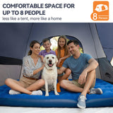 COBIZI 8-10 Person Camping Tent, 12x9FT Spacious Family Tents for Camping Ideal for Camping, Hiking, 3500mm Waterproof Double-Layer Windproof Tent for Hiking & Backpacking, Dark Blue