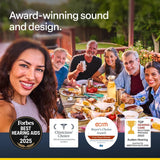 Audien Atom X Hearing Aid For Seniors & Adults with Hearing Loss - Noise Cancelling, Rechargeable OTC Bluetooth Hearing Aids w/Charging Case, 48+ Hour Battery Life, Touchscreen Control, Nearly Invisible Design