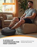 CooCoCo FSA Eligible Foot Massager with Heat, Upgraded Shiatsu Feet Massager for Plantar Fasciitis, Neuropathy, Foot Warmer for Women Men Mom, Feet Massage Machine with Kneading, Compression, Size 13
