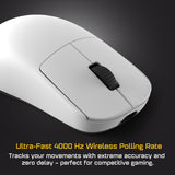 ENDGAME GEAR OP1w 4k v2 Wireless Gaming Mouse White – 30K DPI Optical Sensor, 4000Hz Polling, Hot-Swappable Switches & Claw-Grip Design