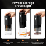 VEVOK CHEF Portable Electric Coffee Grinder,Adjustable Stainless Steel Burr Coffee Bean Mill,One-Button Grinder with USB Rechargeable,Auto‑Stop for Espresso to French Press,for Outdoor Use(Black)